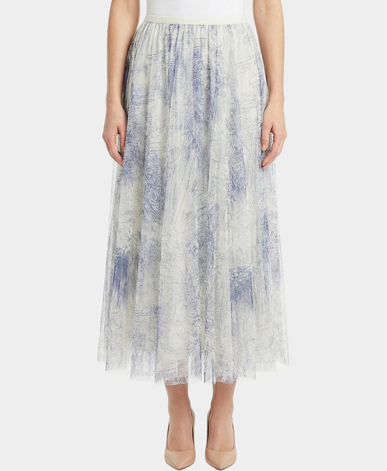 Printed Mesh Skirt view 1