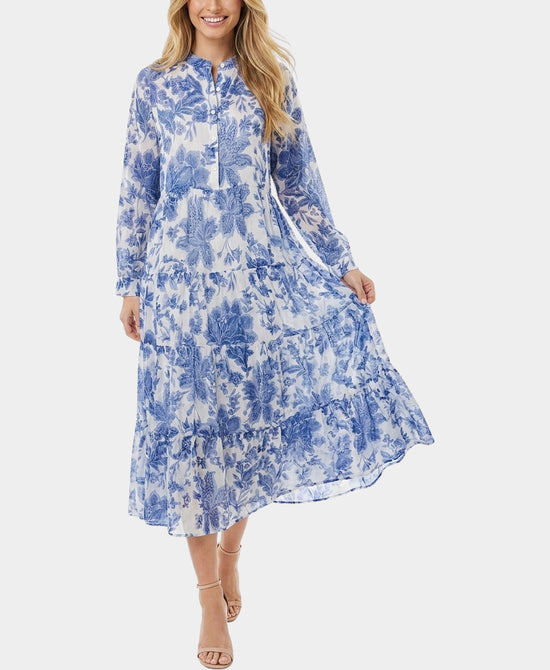
Printed Maxi Dress in BLUE view 1