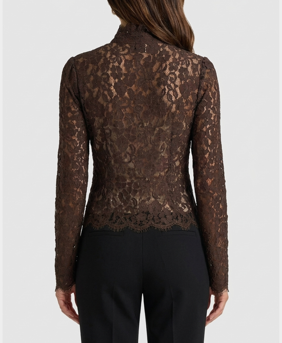 
Lace Blouse in BROWN view 2