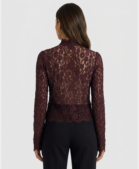 
Lace Blouse in PLUM view 2