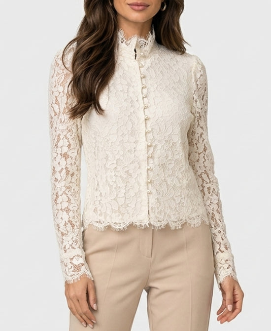 
Lace Blouse in IVORY view 1