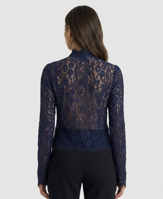 
Lace Blouse in NAVY view 2