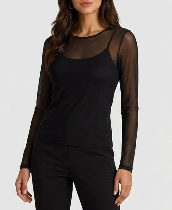 
Sheer Mesh Top in BLACK view 1