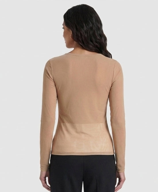 
Sheer Mesh Top in BEIGE view 2