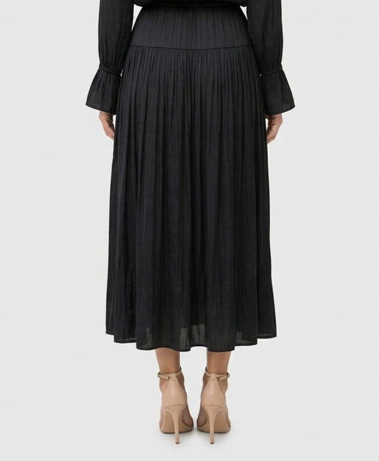 
Satin Maxi Skirt in BLACK view 2