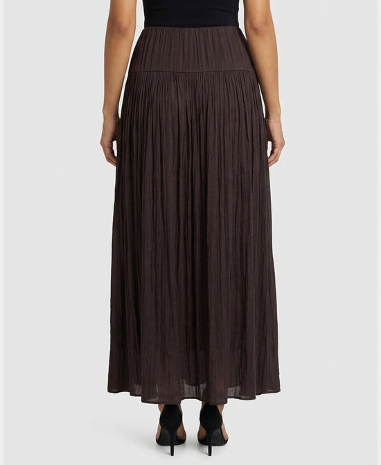 
Satin Maxi Skirt in PLUM view 2