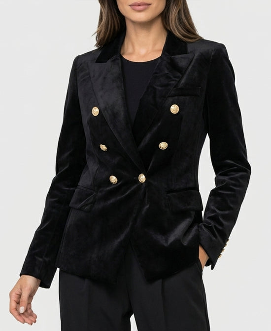 
Velvet Blazer in BLACK view 1