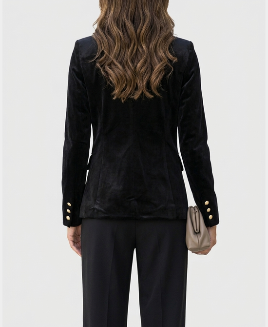 
Velvet Blazer in BLACK view 2