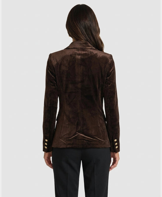 
Velvet Blazer in BROWN view 2