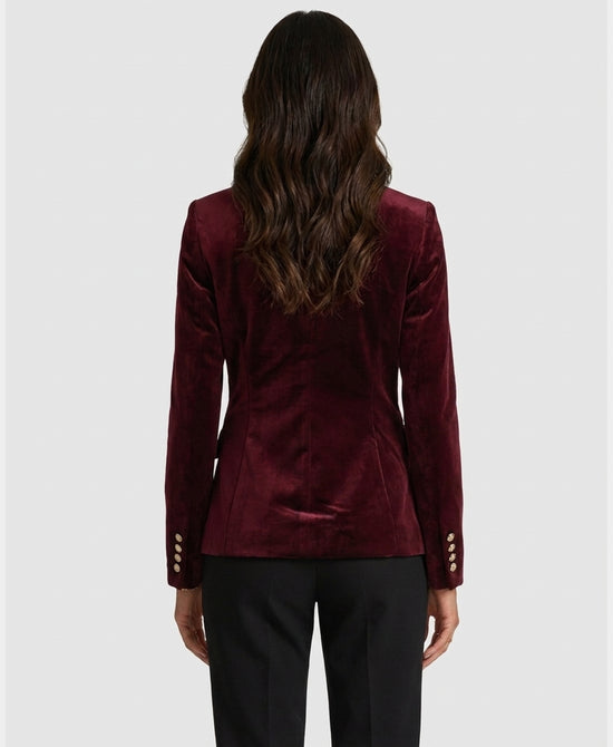 
Velvet Blazer in WINE view 2