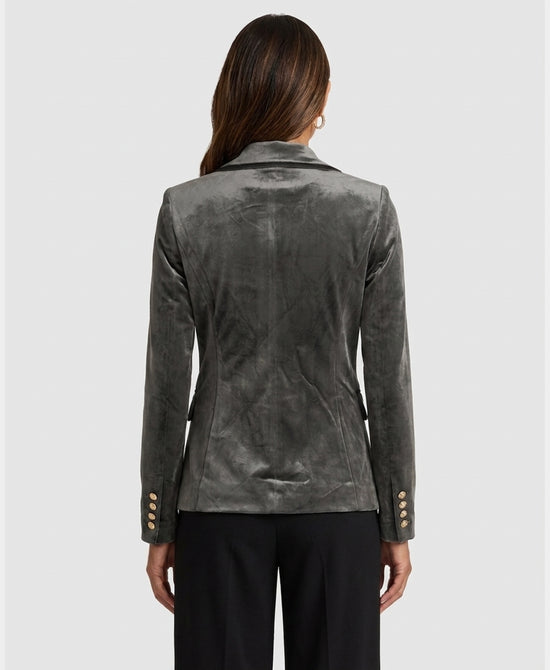 
Velvet Blazer in GREY view 2
