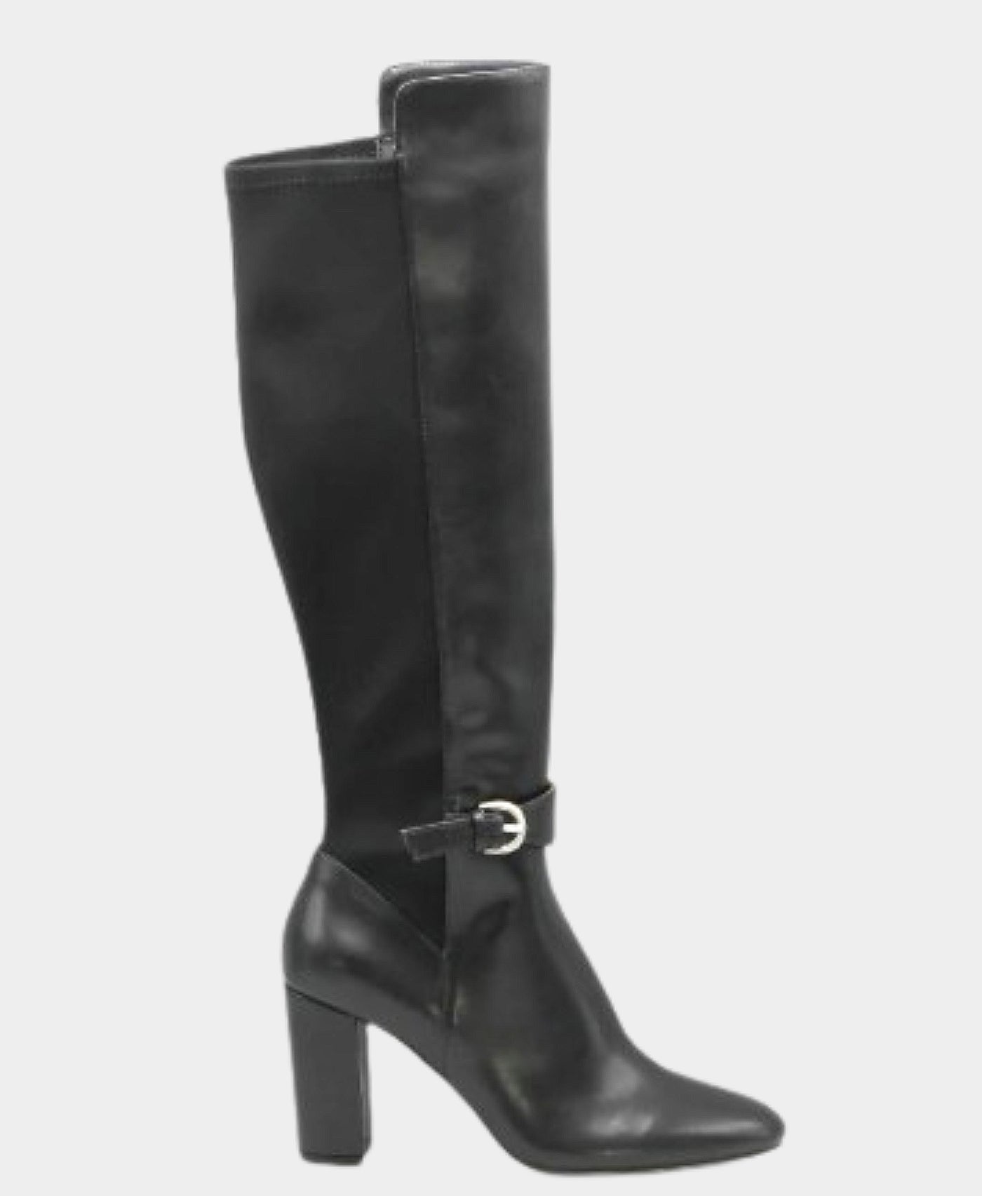 Faux Leather Over The Knee High Buckle Boot view 2