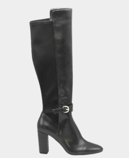 Faux Leather Over The Knee High Buckle Boot view 
