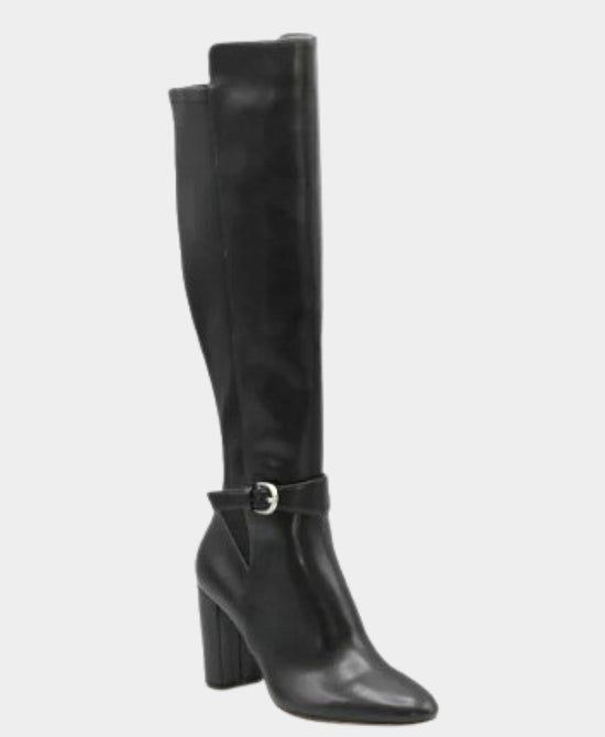 Faux Leather Over The Knee High Buckle Boot view 