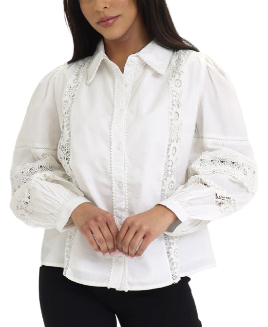 Crochet Trim Blouse view 