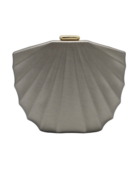 Faux Leather Hard Case Shell Clutch view 1