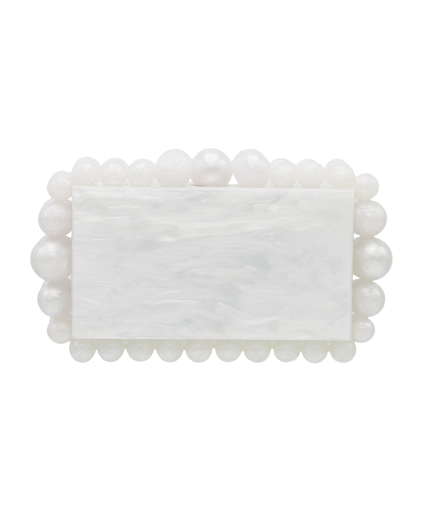 Beaded Marble Resin Clutch view 1