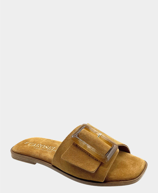 Suede Buckle Sandal view 1