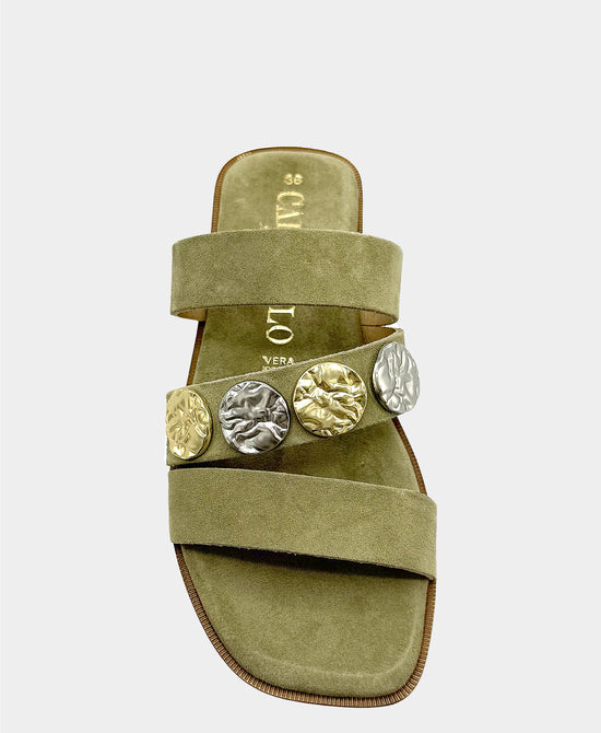 Suede Coin Sandal view 2