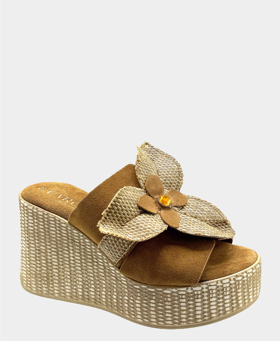 Woven Flower Wedge Sandal view 1