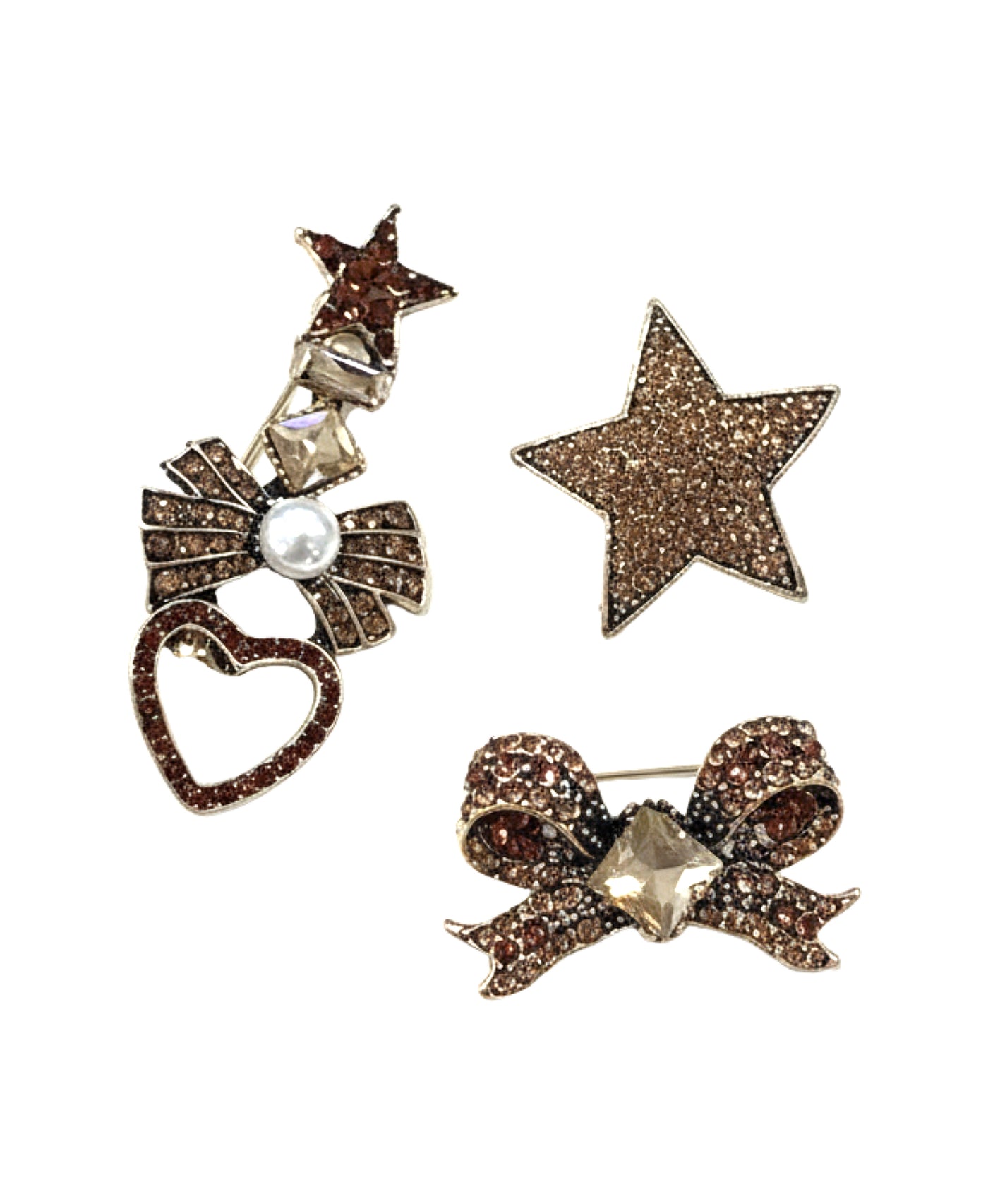 Set Of 3 Star Brooch view 1