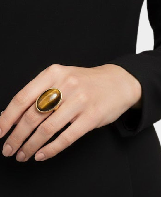 Oval Stone Ring view 