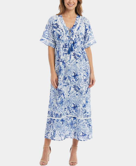 Printed Dress/Swim Cover-Up view 1