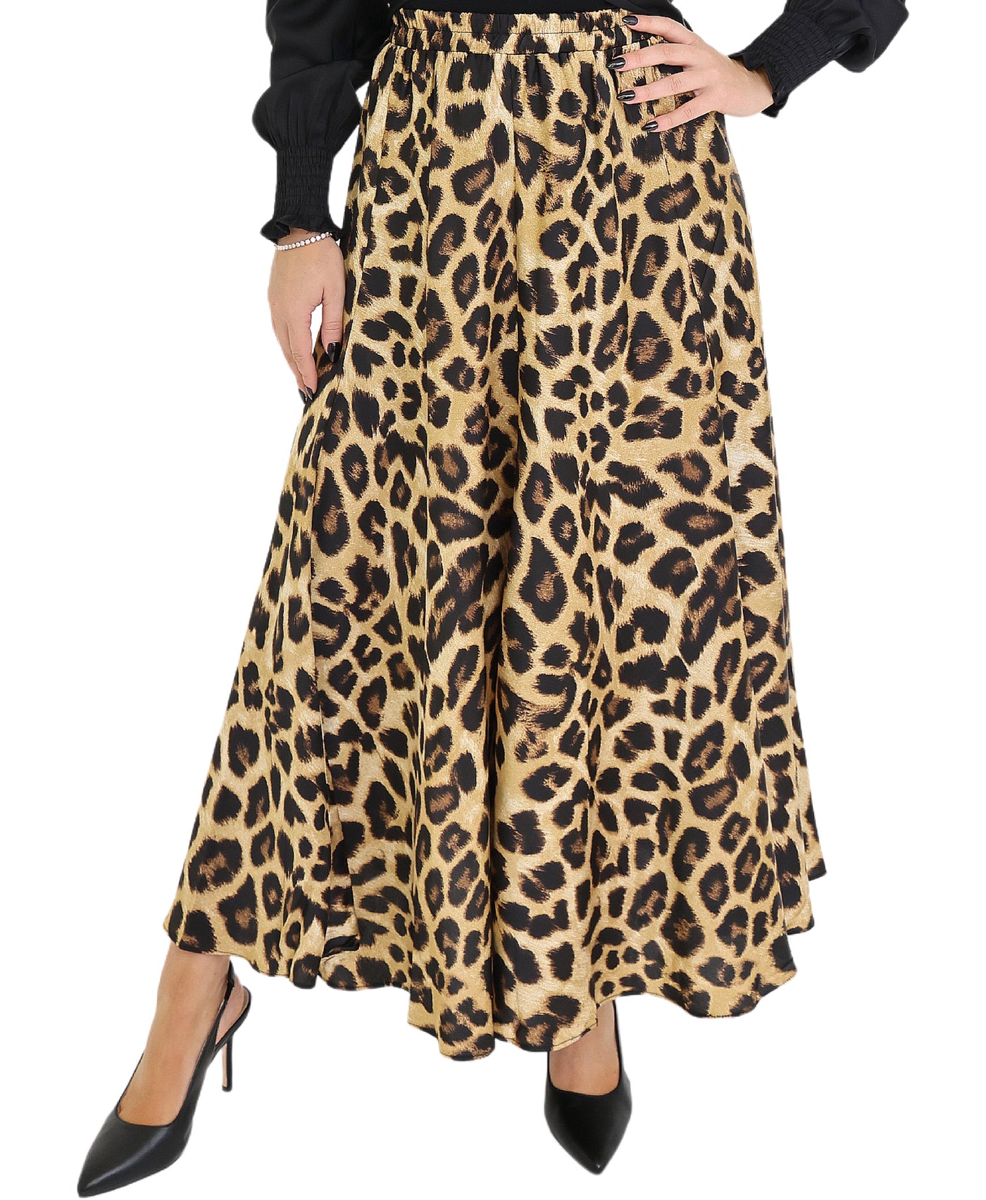 Leopard Print Maxi Skirt view 1