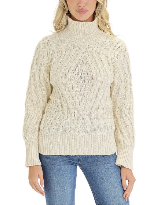 Cable Knit Sweater w/ Sequins view 