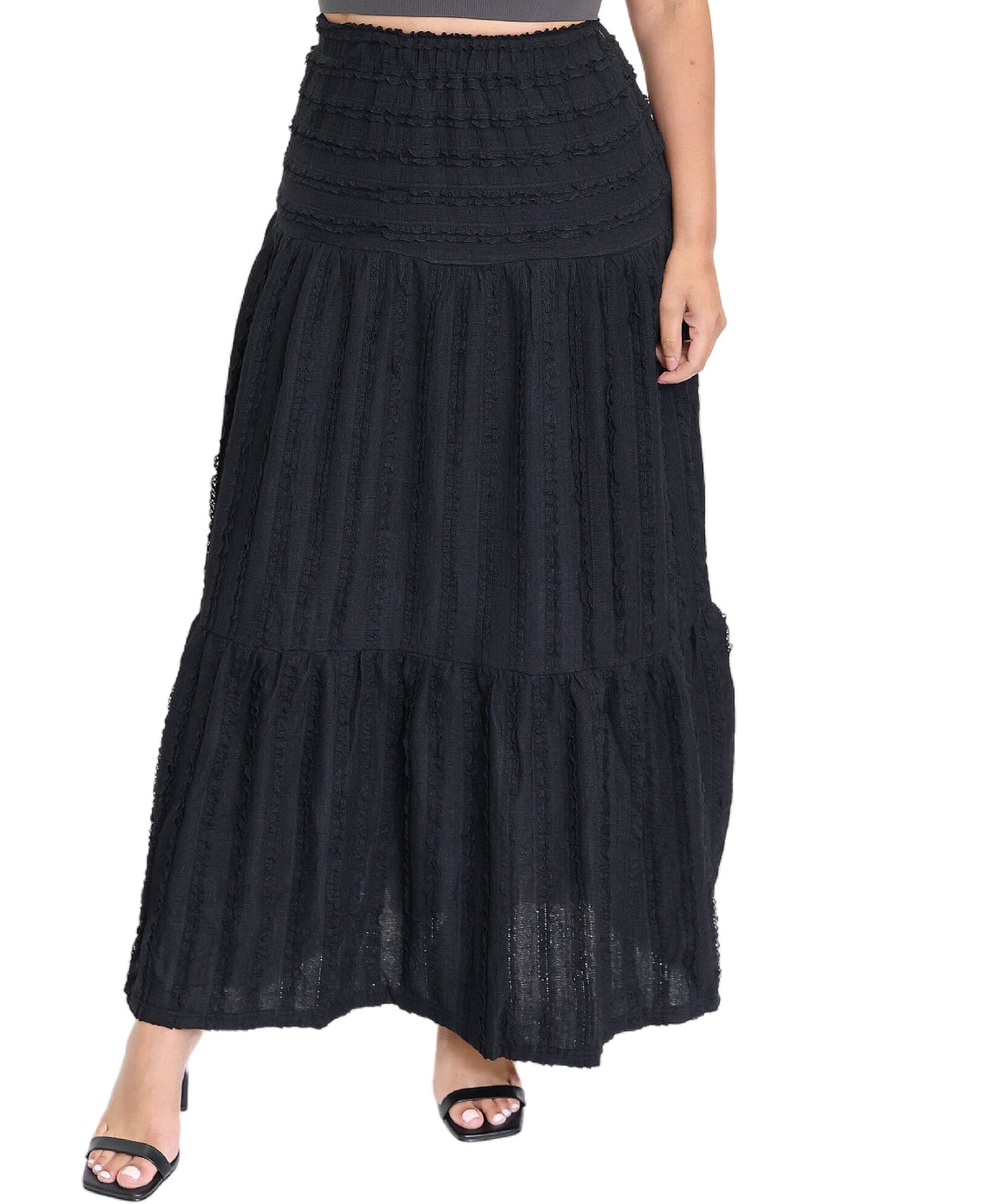 Ruffle Accent Maxi Skirt image 1