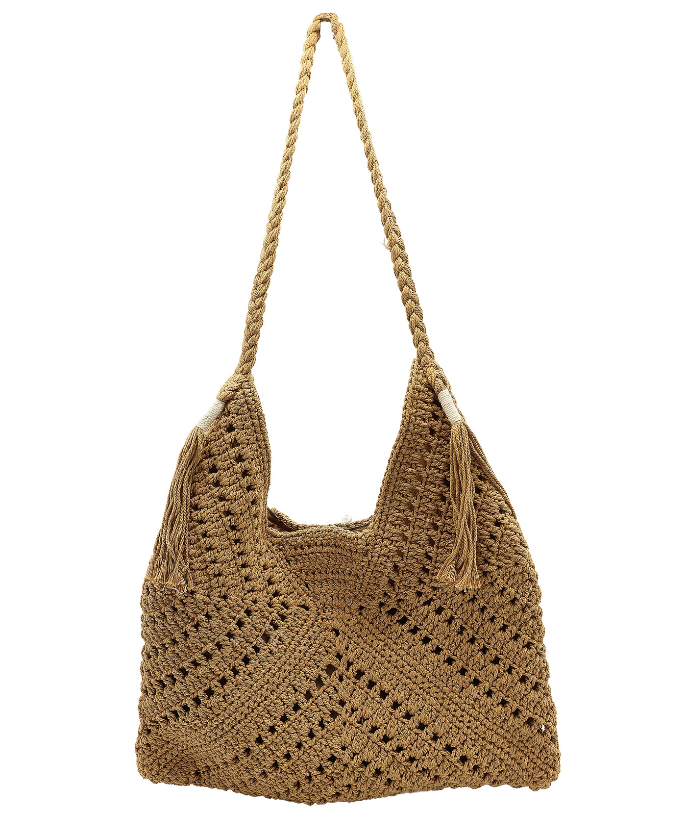 Crochet Tote Bag w/ Tassels view 1