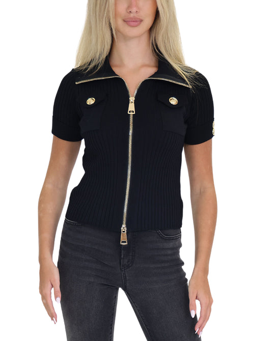 Ribbed Knit Top view 