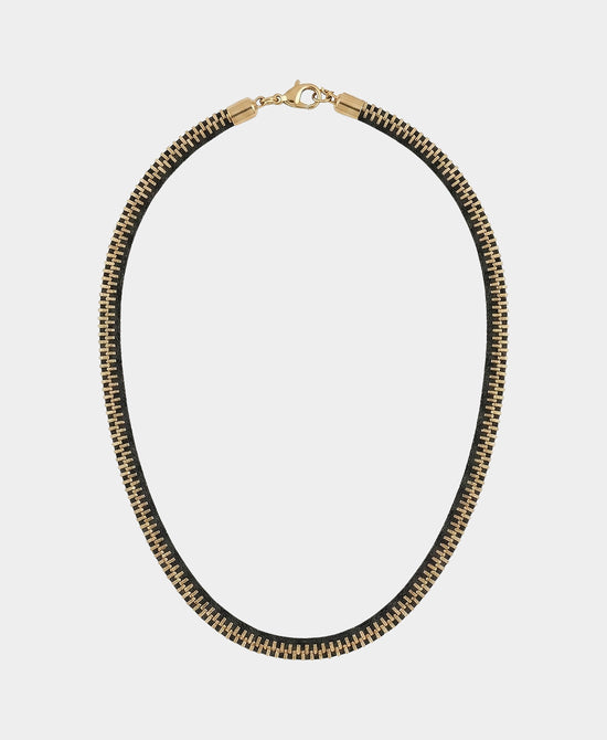 
Zipper Necklace in GOLD/BLACK view 2