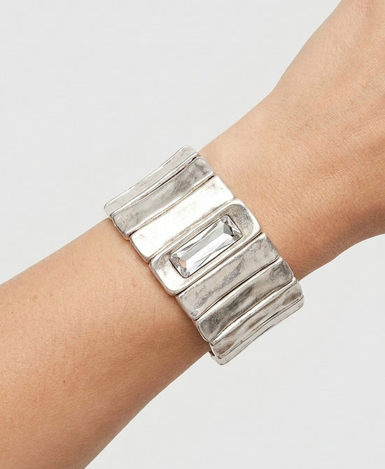 
Rectangle Elastic Bracelet in SILVER view 1