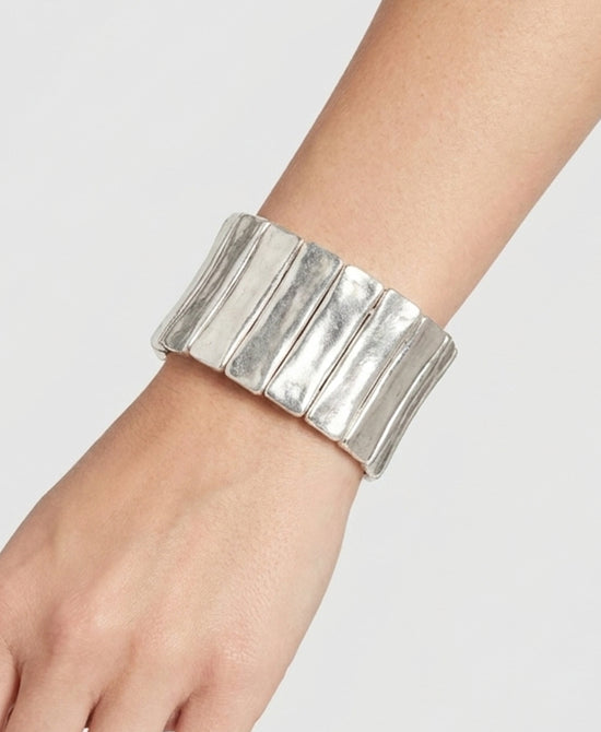 
Rectangle Elastic Bracelet in SILVER view 1