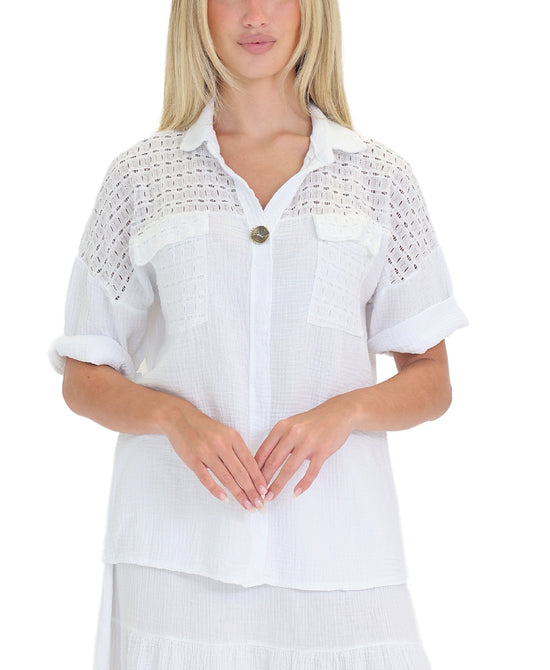 Cotton Top w/ Lace view 