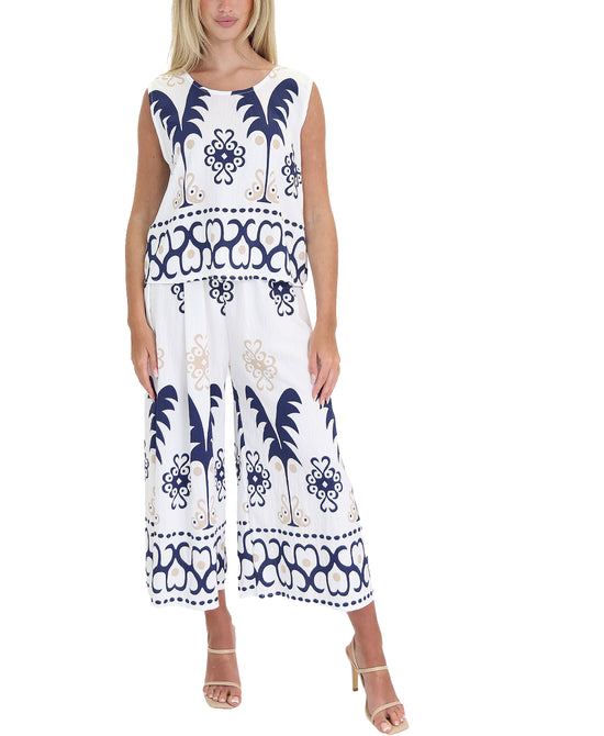Printed Top & Pants Set- 2 Pc Set view 