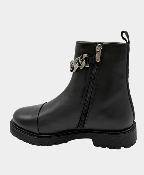 Leather Bootie w/ Chain Detail view 