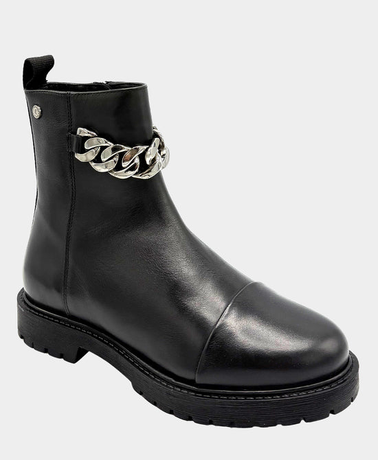 Leather Bootie w/ Chain Detail view 