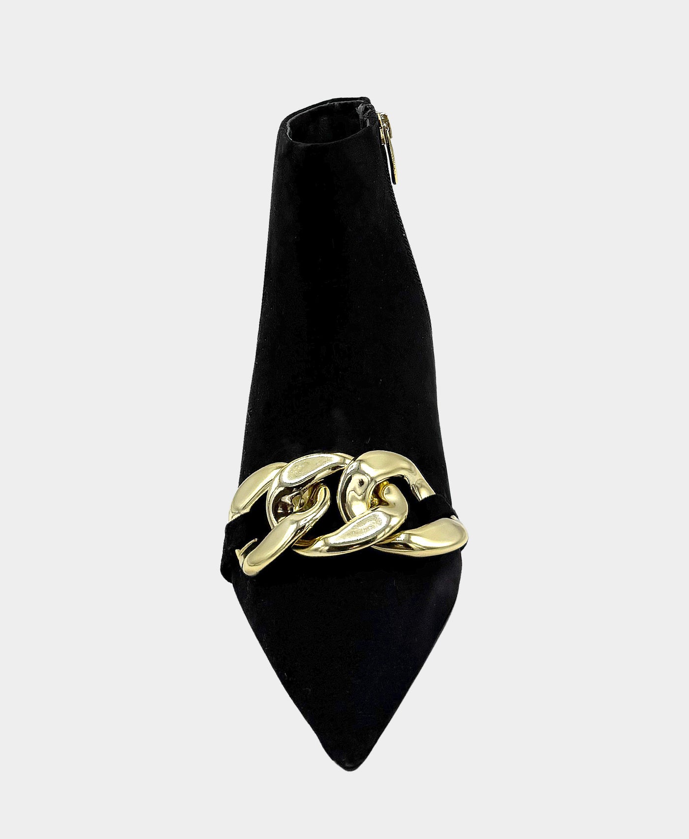 Suede Bootie w/ Chain Detail view 3