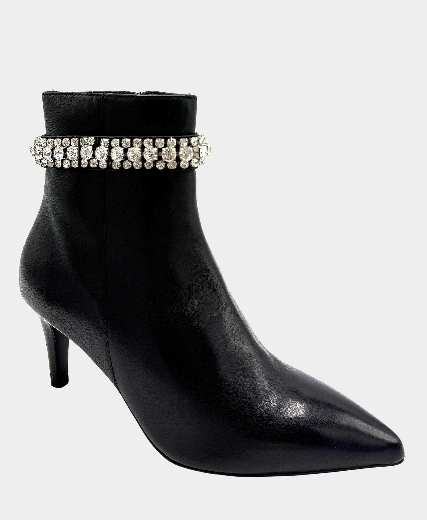 Leather Bootie Crystal Detail view 1