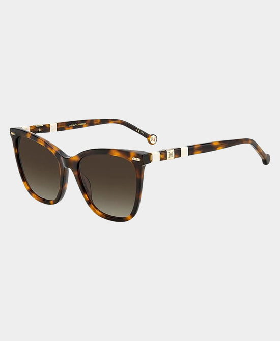 Square Tortoise Sunglasses w/ Stripes view 1