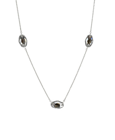 Long Genuine Crystal Necklace image 1