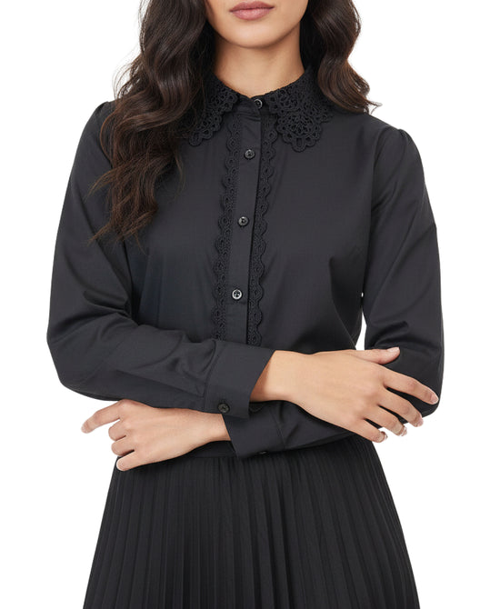 Blouse w/ Crochet Lace Trim view 