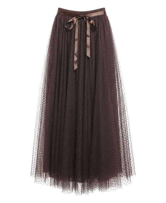 Polka Dot Mesh Skirt view 