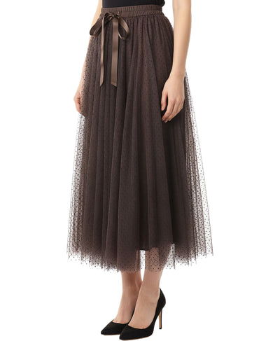 Polka Dot Mesh Skirt image 1