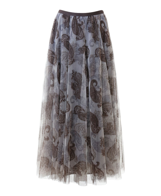 Printed Mesh Skirt view 