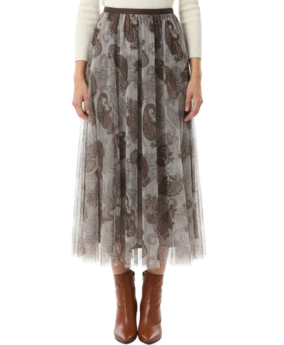 Printed Mesh Skirt image 1