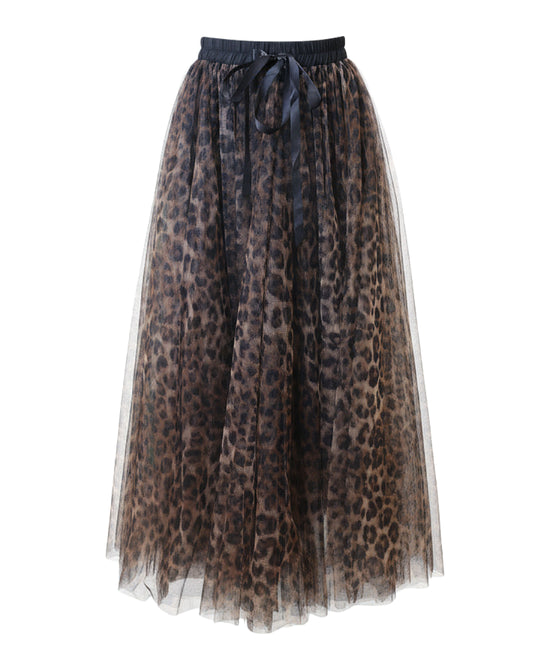 Animal Print Mesh Skirt view 