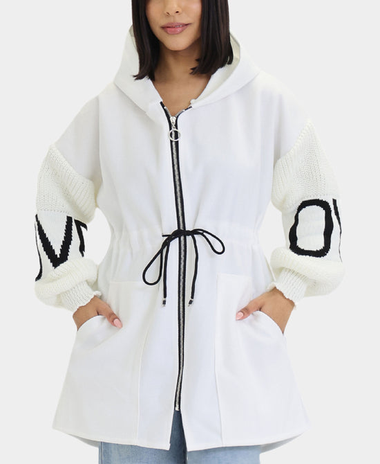 "Love" Sweater Parka Jacket view 1